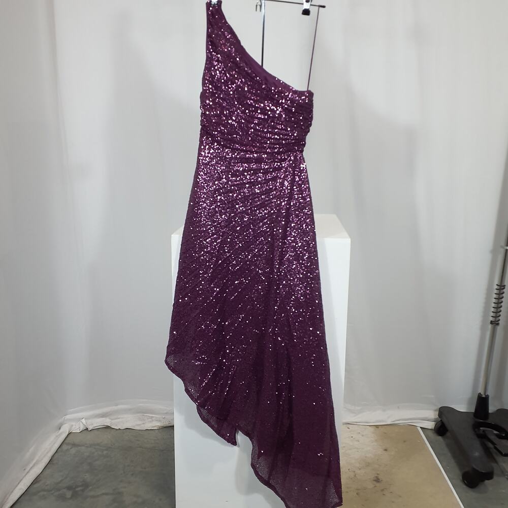 Ungaro Ava Asymmetric Sequin Dress Size 0 - Picture 3 of 5